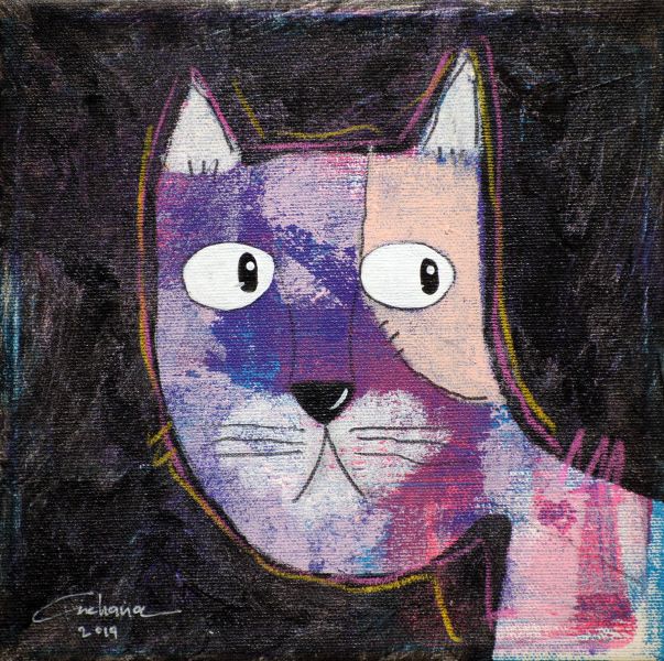 安恰娜‧恰麗亞琶朋-(NEW)黑色系列：寵愛貓咪 #12