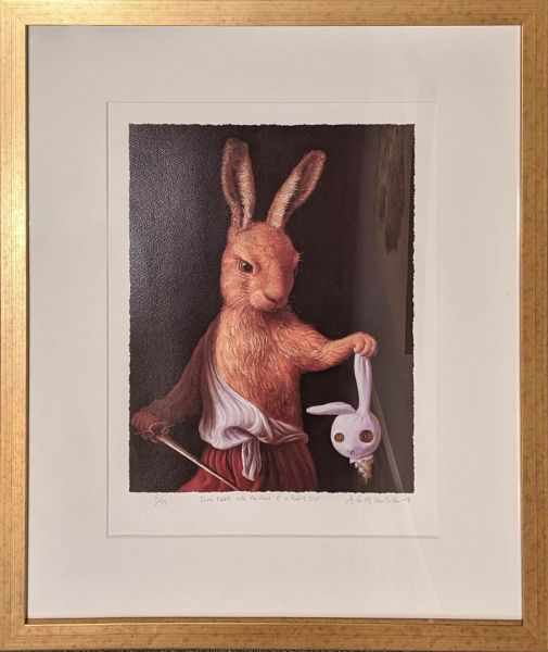 詹喻帆-大衛兔拿著玩偶兔的頭 David Rabbit with the Head of Rabbit Doll 
