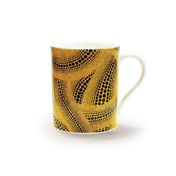 草間彌生-草間彌生 黃樹骨瓷杯 Yayoi KUSAMA Yellow Tree Mug Cup