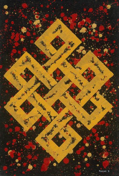 S.Bishwa Ⅱ-Endless Knot in red