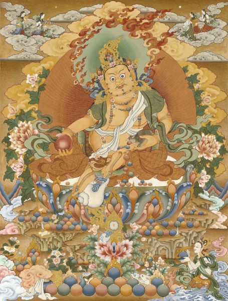 Gyempo Wangchuk 金寶．旺楚克-God of Wealth 黃財神唐卡