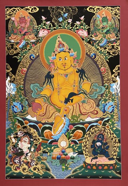Nepal thangka painters-黃財神