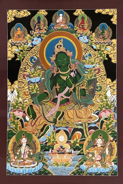 Nepal thangka painters-Green Tara