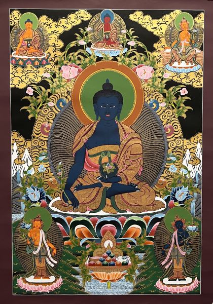 Nepal thangka painters-Medicine Buddha