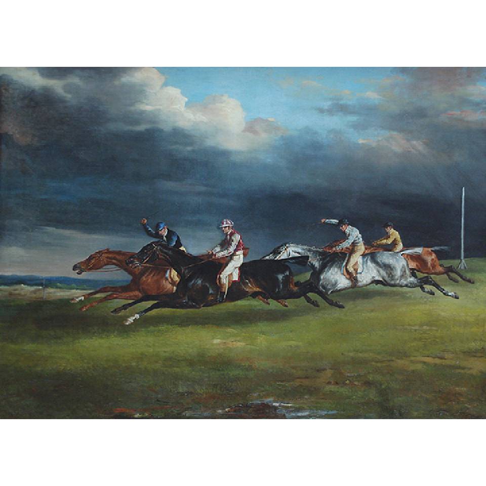 傑利柯，艾普森的賽馬，92x123cm，油彩,畫布，1821