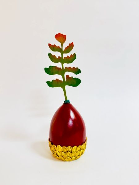 夏愛華-葉與種－深紅 Leaves and Seeds – Deep Crimson
