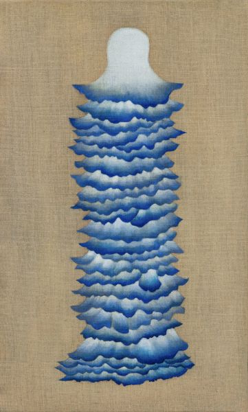 土屋祐子-Tiered Skirt #3 (Blue Lotus)