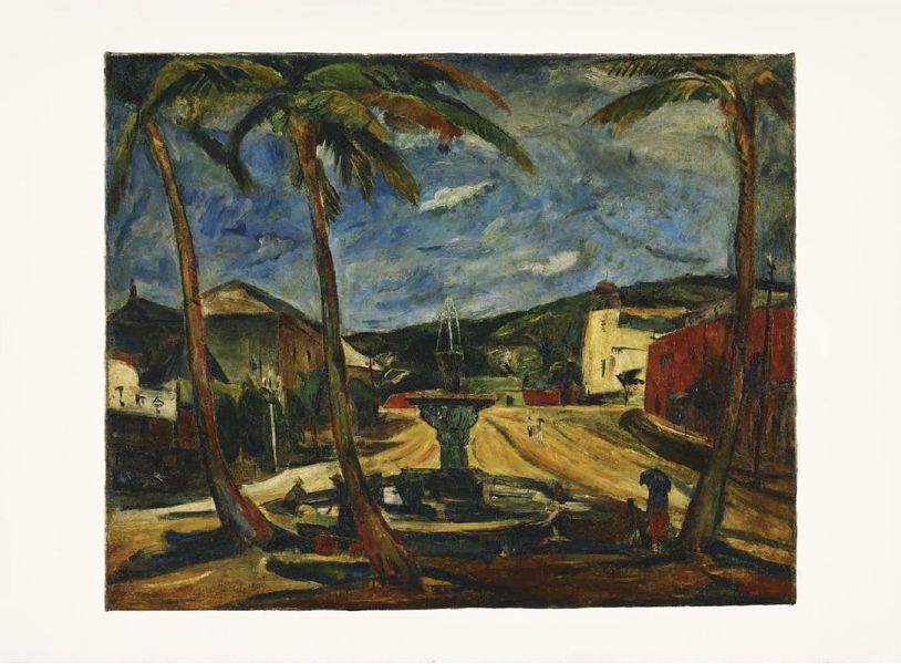 廖繼春-有椰子樹的風景，1931（2025複刻） Scene with Coconut Trees,1931 (2025 Reproductive Print)