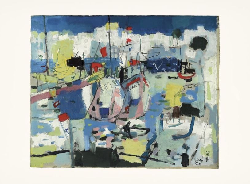 廖繼春-港，1964（2025復刻） Harbor,1964 (2025 Reproductive Print)