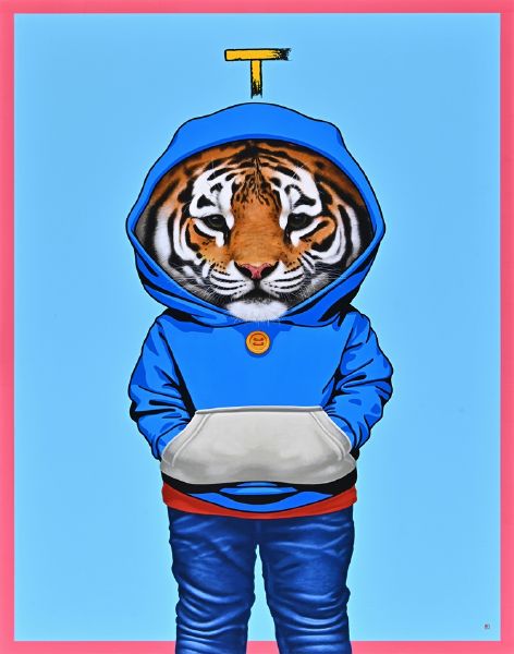 釜匠-Blue hooded tiger children