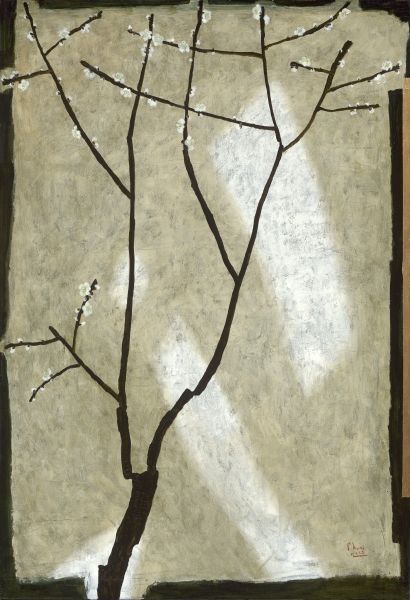 董小蕙-老院子-寒梅窗影 II Plum Blossoms in Courtyard - II