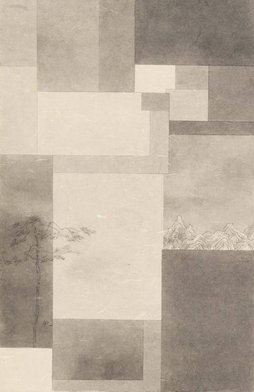 葉帆 / 此時此地‧21 / 39.8×25.8cm / 水墨紙本 / 2019