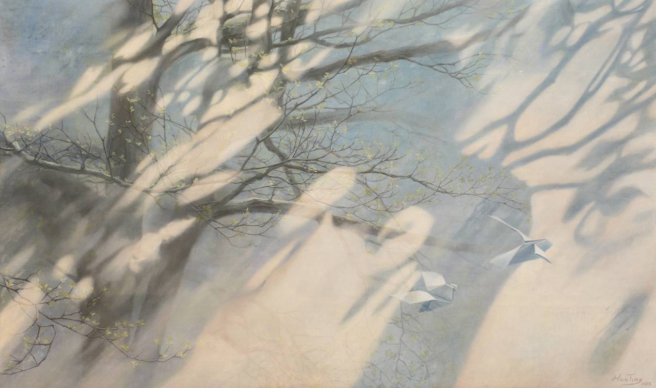 蔡函庭 / 日日的念想XXI：春天的前奏 / 60×100cm / 油畫畫布 / 2025