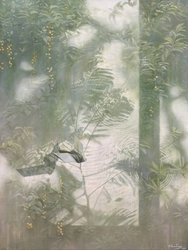 蔡函庭 / 日日的念想XXV：漣漪 / 80×60.5cm / 壓克力彩畫布 / 2025