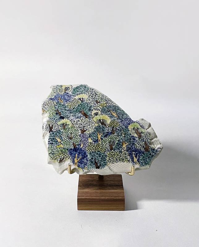 葉影5　　　 H：10.5 * 13 cm