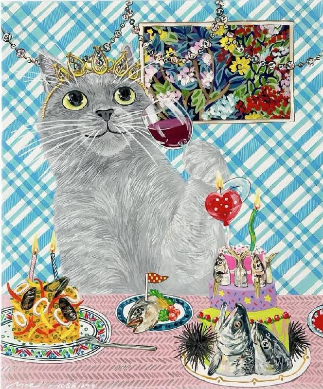 星野萌　　生日快樂 45.5 * 38 cm (8) 壓克力 / 畫布
