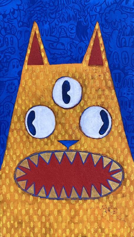小林繭乃　　Reluctant to go 不情願地走 　　27.3 x 41 cm (6) 　　岩彩 / 紙本