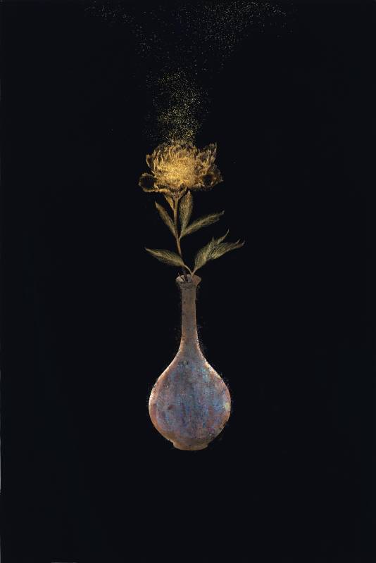 林彥良　　供花-芍藥　　90 * 60 cm