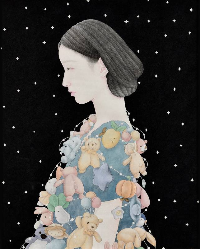 馬 維 鈞　　 流影之懷　　 53 * 42.7 cm (10)　　 紙本設色　　2025