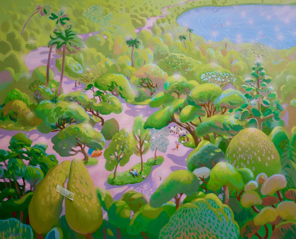 胡浚諺　　夢之園   65 * 80 cm  　油畫／ 畫布 　　 2025