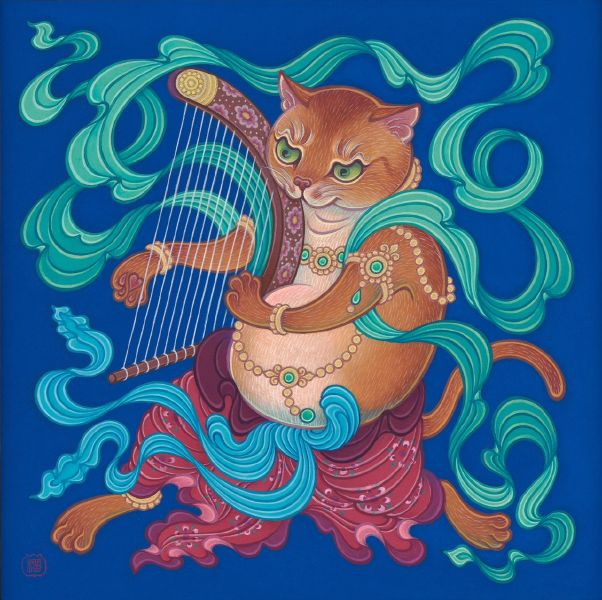 柘榴君 - 箜篌 伎樂飛天猫之七，2025