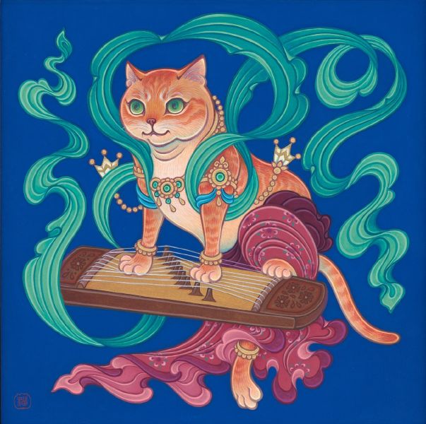 柘榴君 - 箏 伎樂飛天猫之五，2024