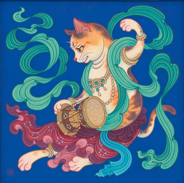 柘榴君 - 腰鼓 伎樂飛天猫之九，2025