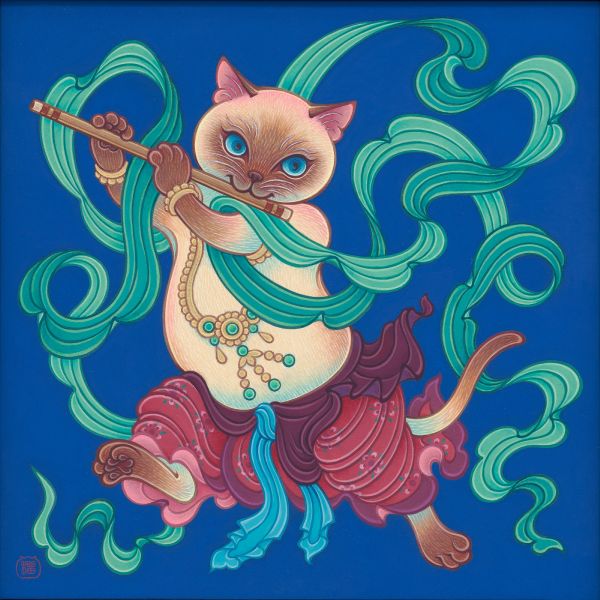 柘榴君 - 笛 伎樂飛天猫之十，2025