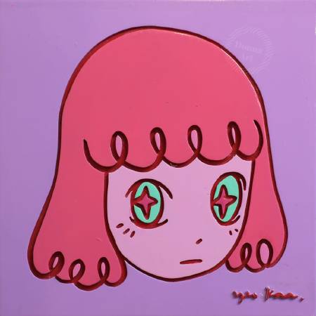 多納藝術-Yeo Kaa 優卡 TILES 拼磚上的女孩 深紫
