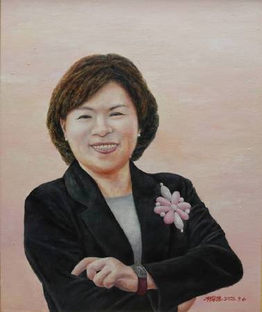林容德-嘉義市長黃敏惠 畫像 Mayor of Chiayi Huang Minhui portrait