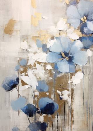 葉安妮-藍色花朵