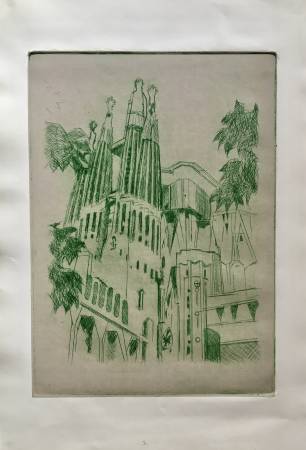 鄭素雲-西班牙高第的聖家堂：版畫-1