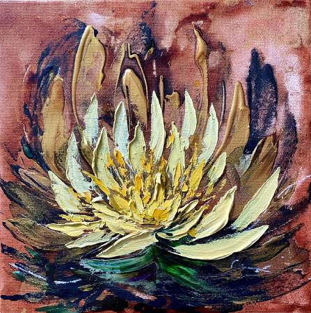 葛拉娜-Blooming water lily , brown