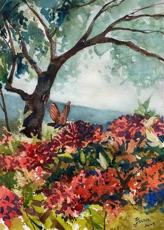 王昱炘-仙丹花與鳳蝶 Ixora and butterfly