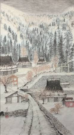 匋東-殘雪～美山町合掌村