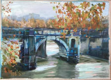 鄭素雲-秋天的天使城，4K壓克力顏料