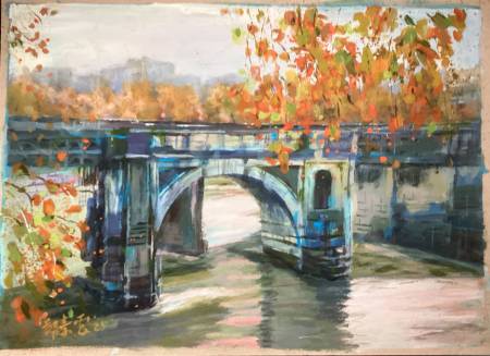 鄭素雲-秋天的天使城，4K壓克力顏料