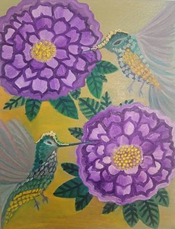 林茜允-蜂鳥的孕育與等待愛情的牡丹菊