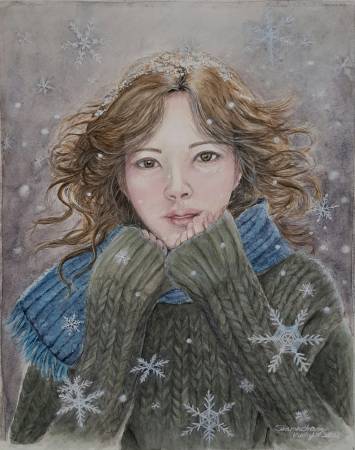 張貴雅-風雪中的祝福(Blessing  in the snow)(數位微噴)