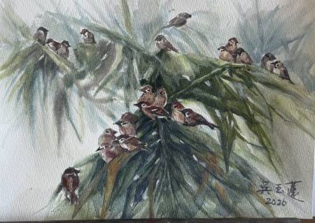 吳玉蓮-一群小麻雀