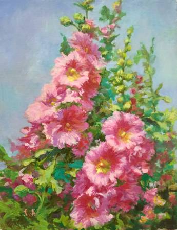 黃素真-盛開的蜀葵