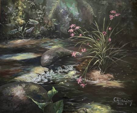 吳家綾-微瀾畔的鳶尾花 Irises by the Whispering Ripples