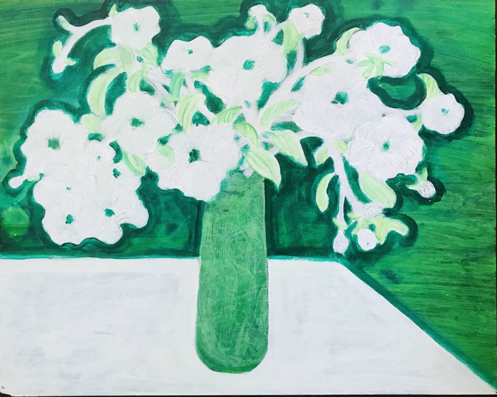 秀子-綠瓶白花