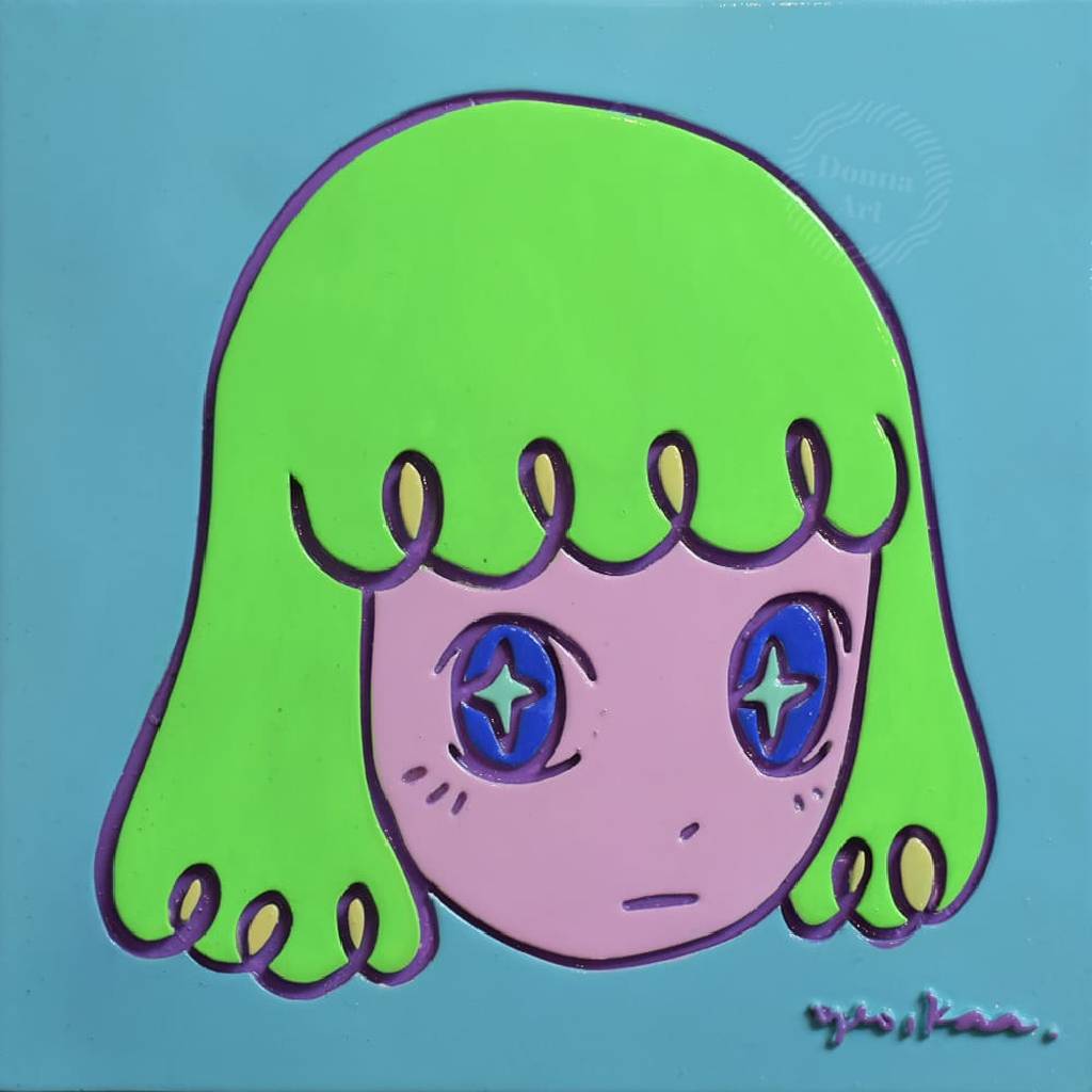 多納藝術-Yeo Kaa 優卡 TILES 拼磚上的女孩 藍