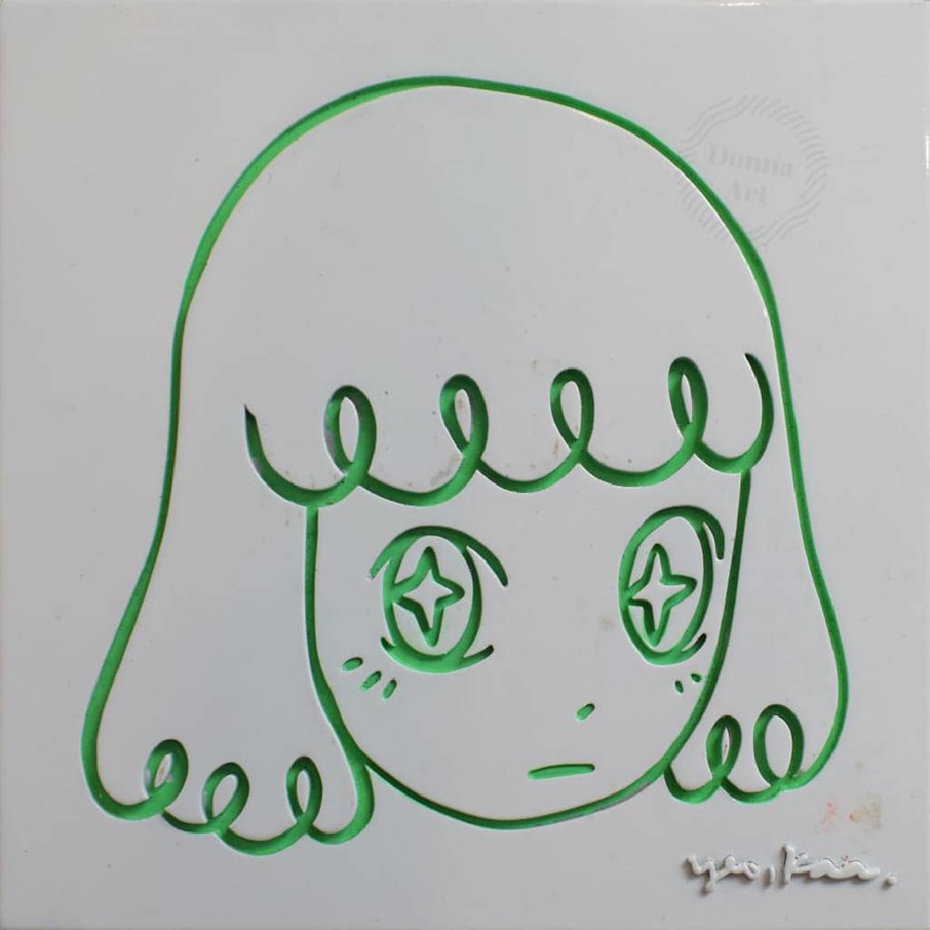 多納藝術-Yeo Kaa 優卡 TILES 拼磚上的女孩 白