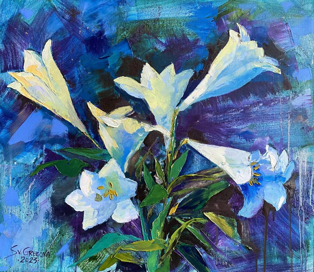 葛拉娜-Blue Lilies