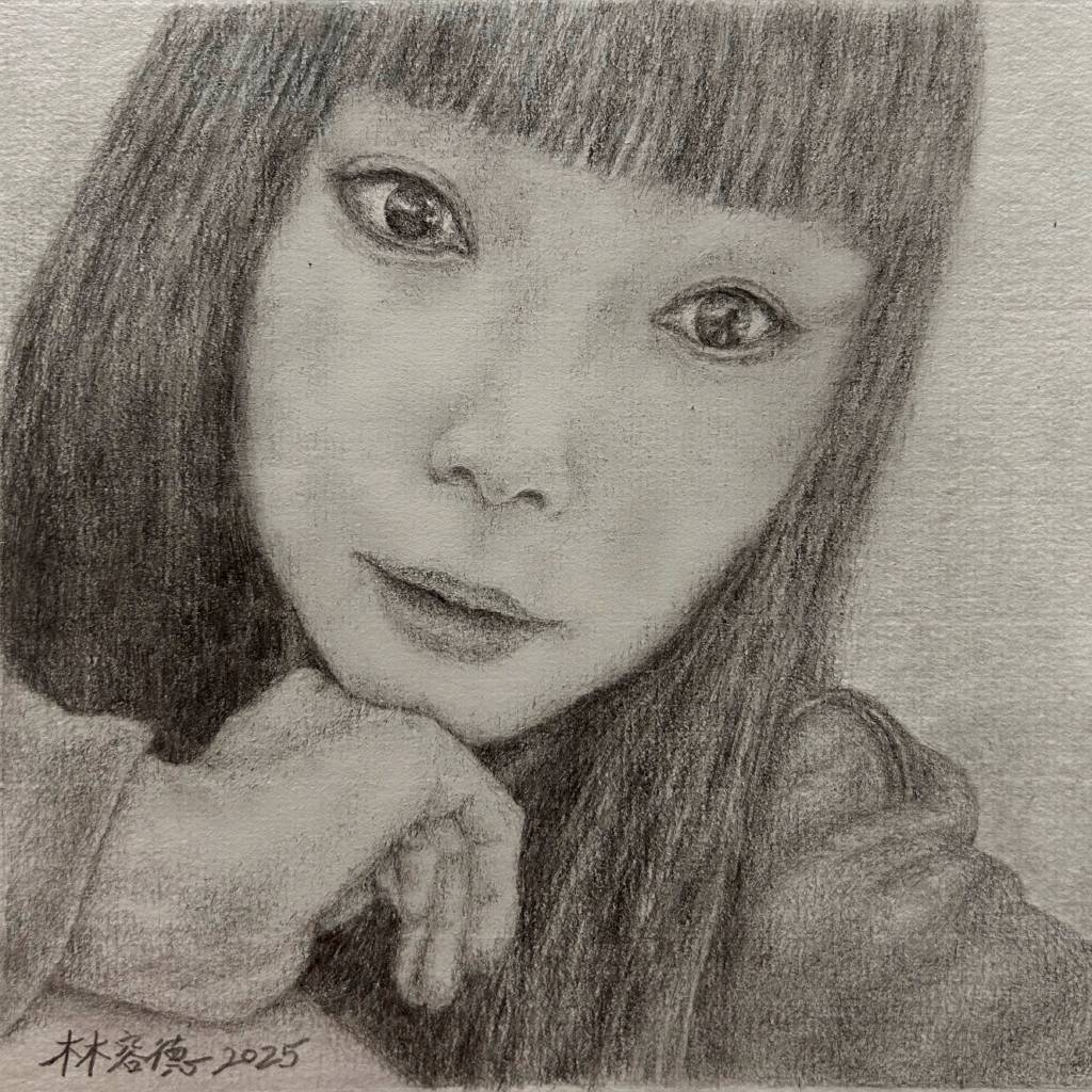 林容德-女子人像素描Portrait of a woman