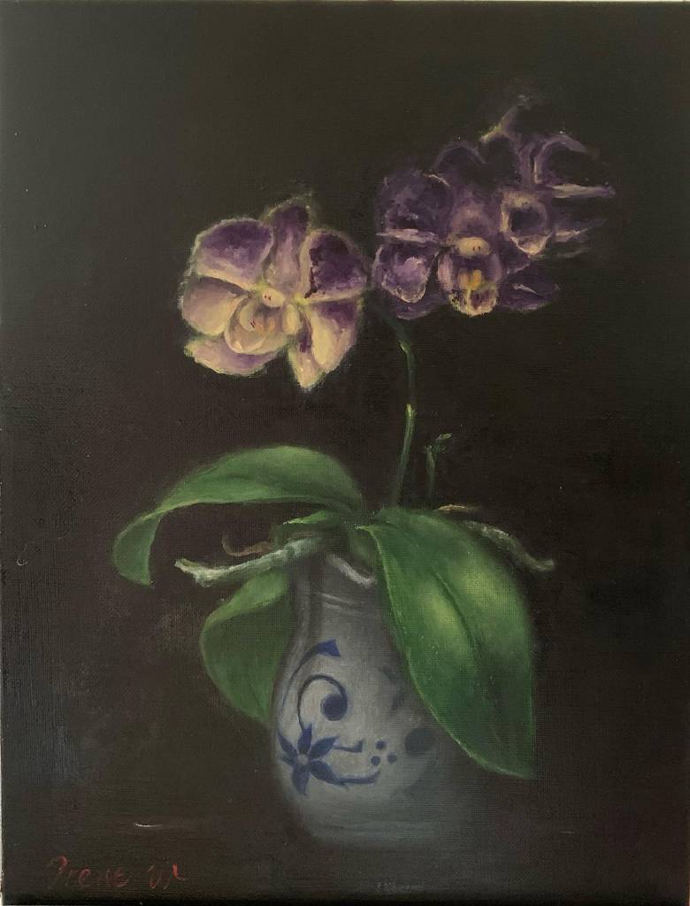 Irene W-瓶裡的蘭花  Orchid in vase
