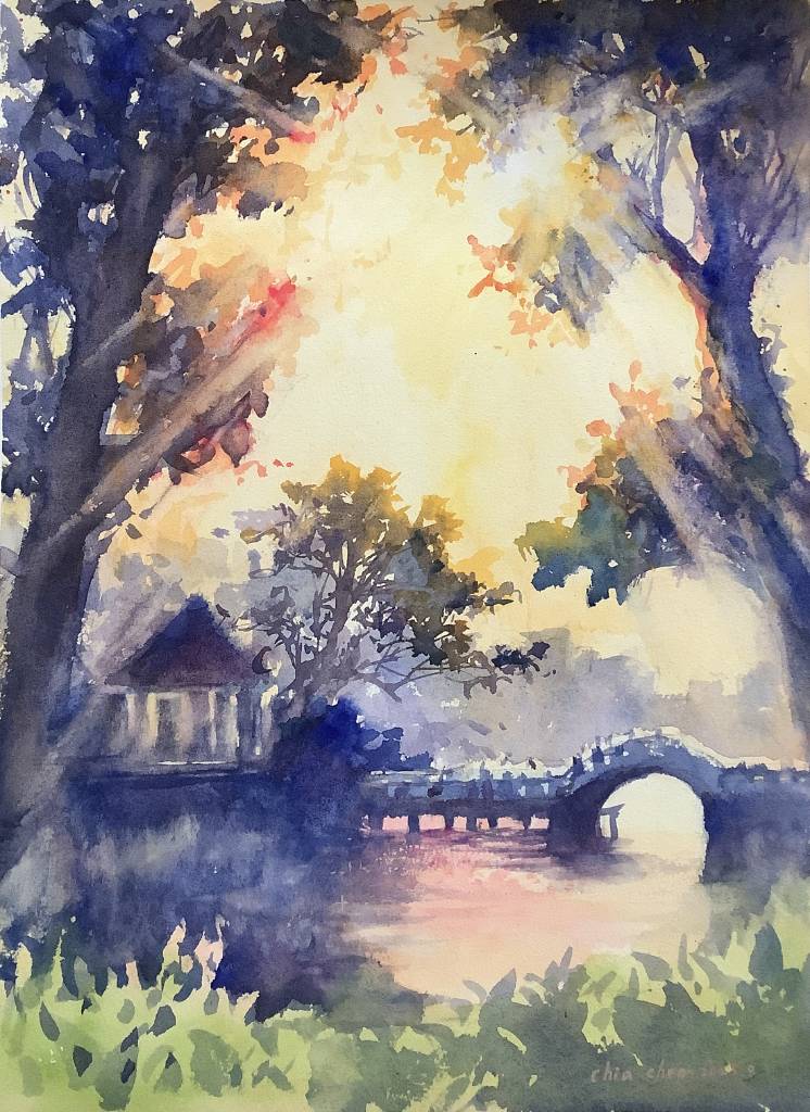 佳佳-碧湖公園的日出
