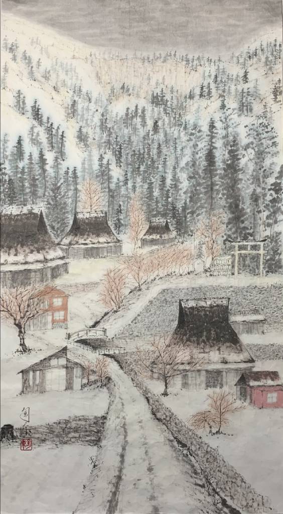 匋東-殘雪～美山町合掌村